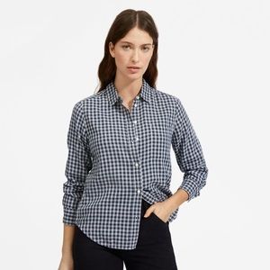 Everlane The Shrunken Cotton Shirt in Blue Check